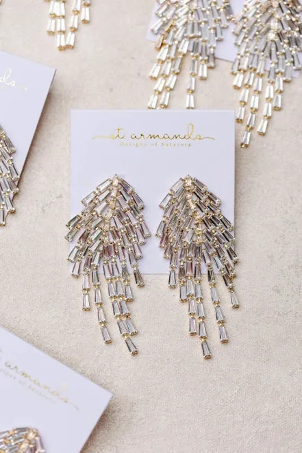 Crystal Waterfall Tassel Earring