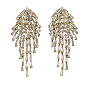 Crystal Waterfall Tassel Earring
