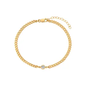 Curb Chain Bezel Bracelet