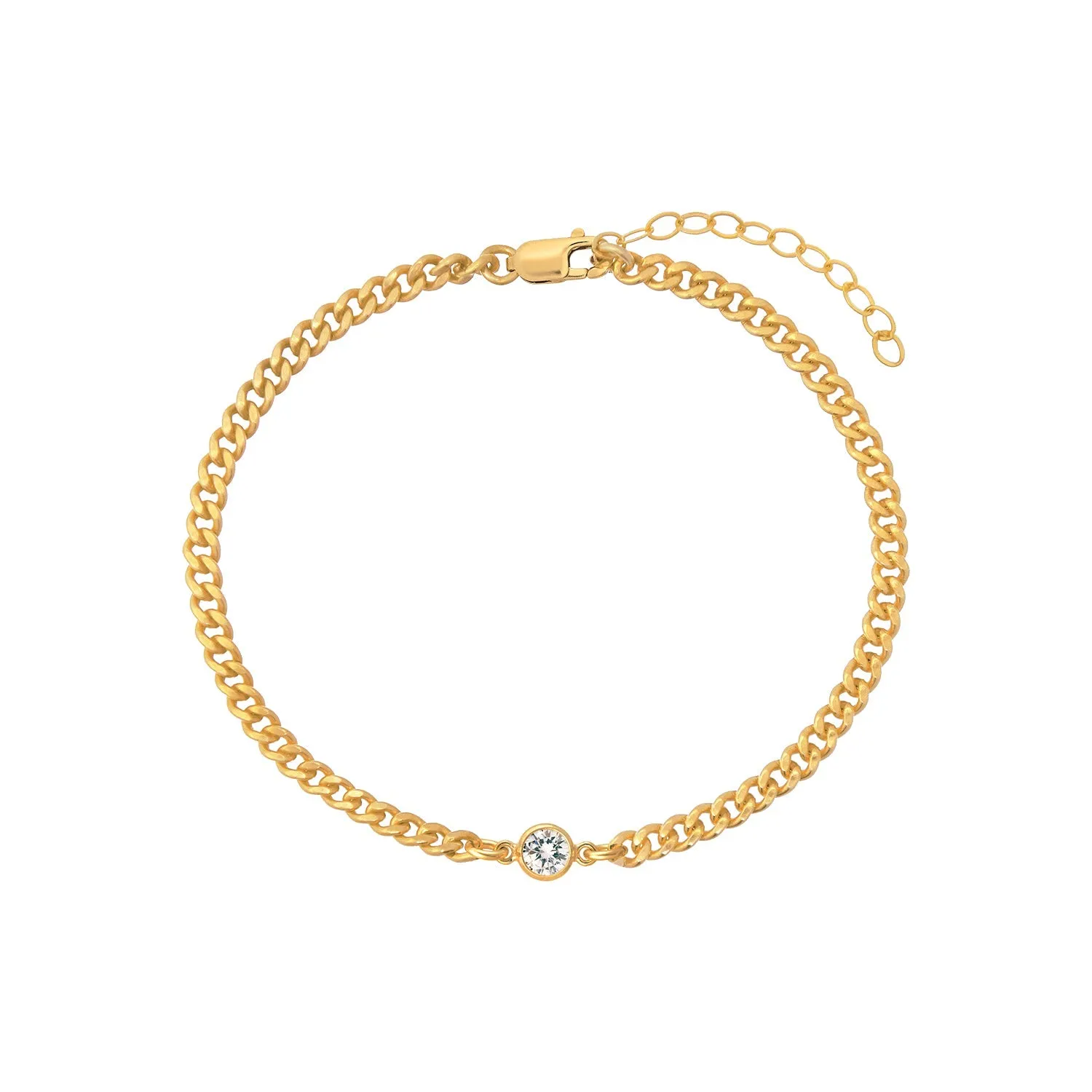 Curb Chain Bezel Bracelet
