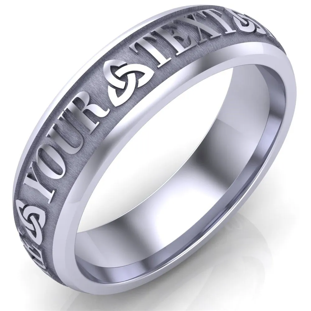 Custom Celtic Wedding Ring CUCEL1-PLATINUM6M - Platinum