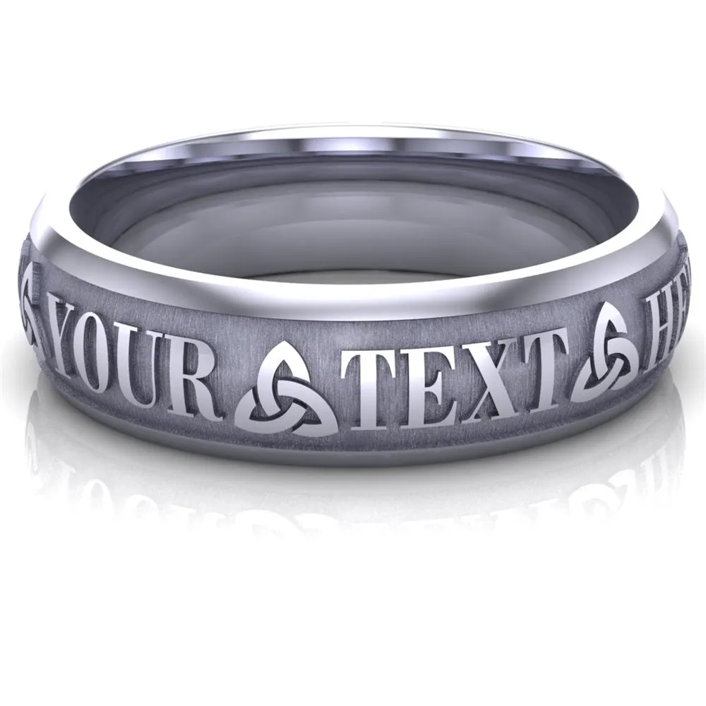 Custom Celtic Wedding Ring CUCEL1-PLATINUM6M - Platinum