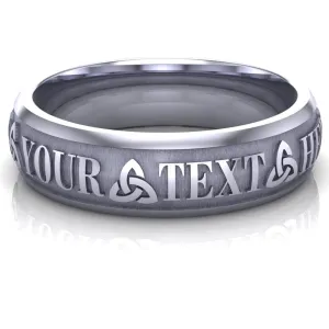 Custom Celtic Wedding Ring CUCEL1-PLATINUM6M - Platinum