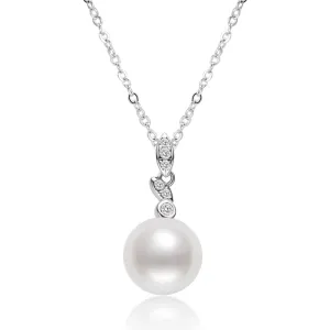 Cute Leaves Natural Freshwater Pearl Pendant Necklace