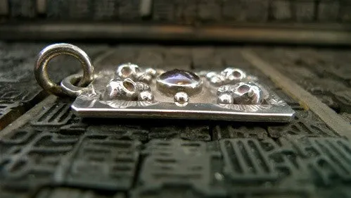 D & A Sterling Silver Tag Pendant 18K