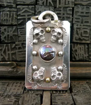 D & A Sterling Silver Tag Pendant 18K
