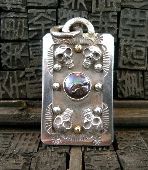 D & A Sterling Silver Tag Pendant 18K