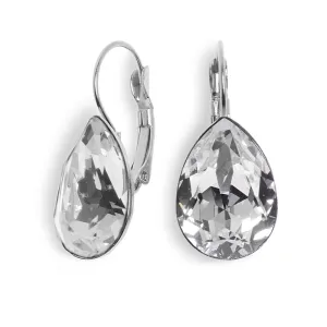 Date Night Earrings - Silver Clear Crystal
