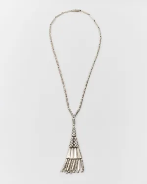 David Yurman Sterling Silver Diamond Dangle Fringe Necklace