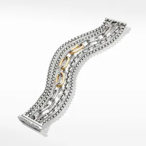 David Yurman The Chain Collection Bracelet in Silver and 18-Karat Yellow Gold