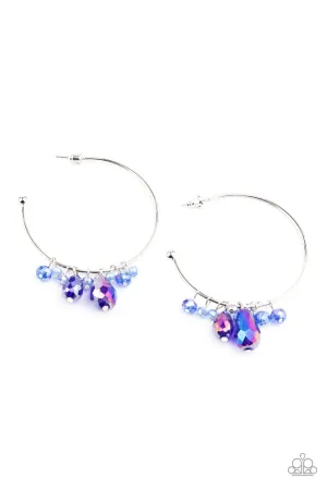 Dazzling Downpour Blue Paparazzi Earrings