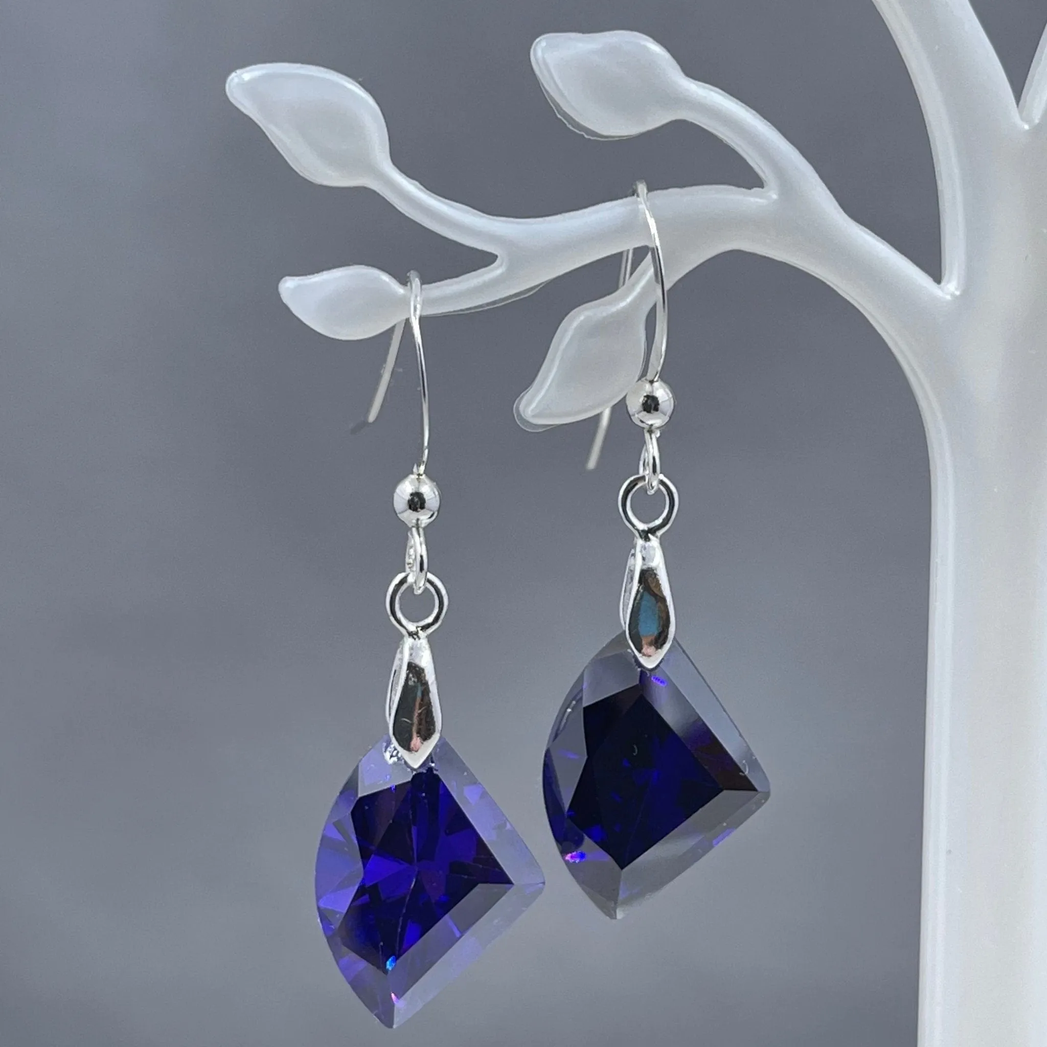 Deep Purple Crystal Earrings