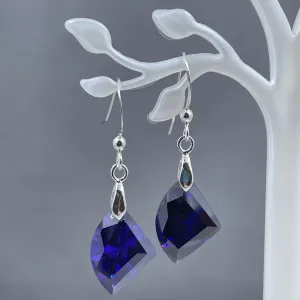 Deep Purple Crystal Earrings