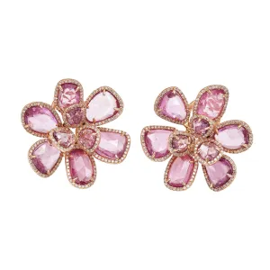 Desert Blooms Mariposa Pink Sapphire Earrings