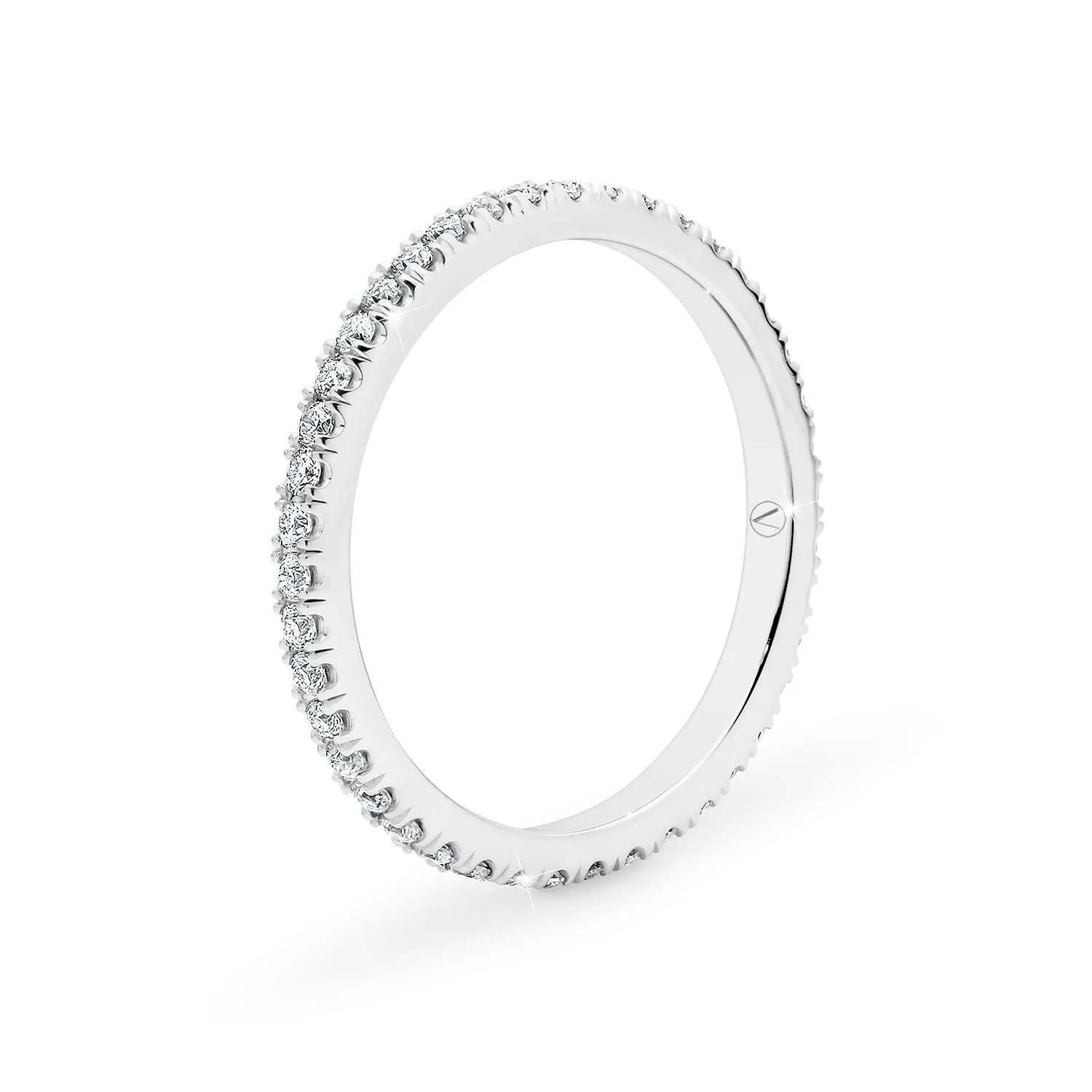 DESTINY | Delicate "V" Split Diamond Ring in Platinum (0.42ct tw.)