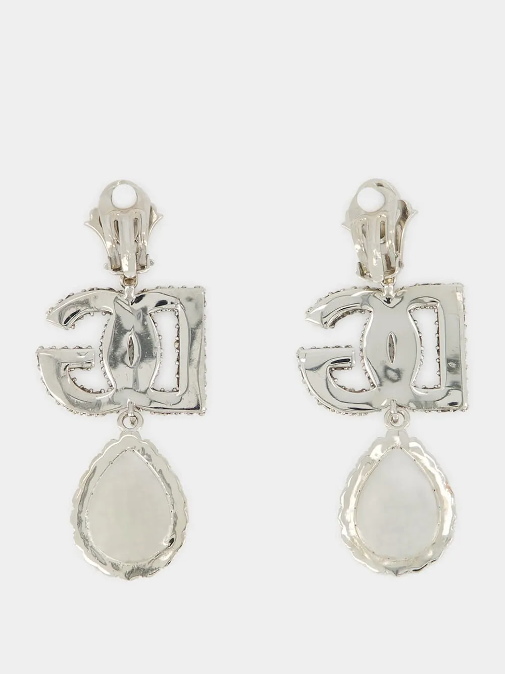DG Logo Crystal-Embellished Earrings