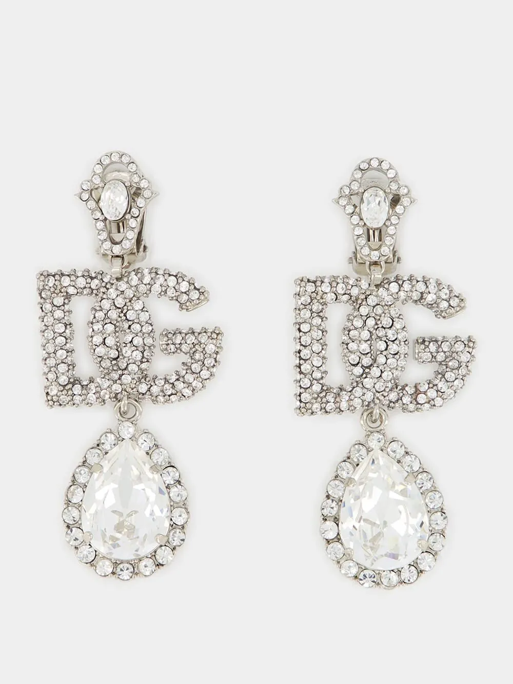 DG Logo Crystal-Embellished Earrings