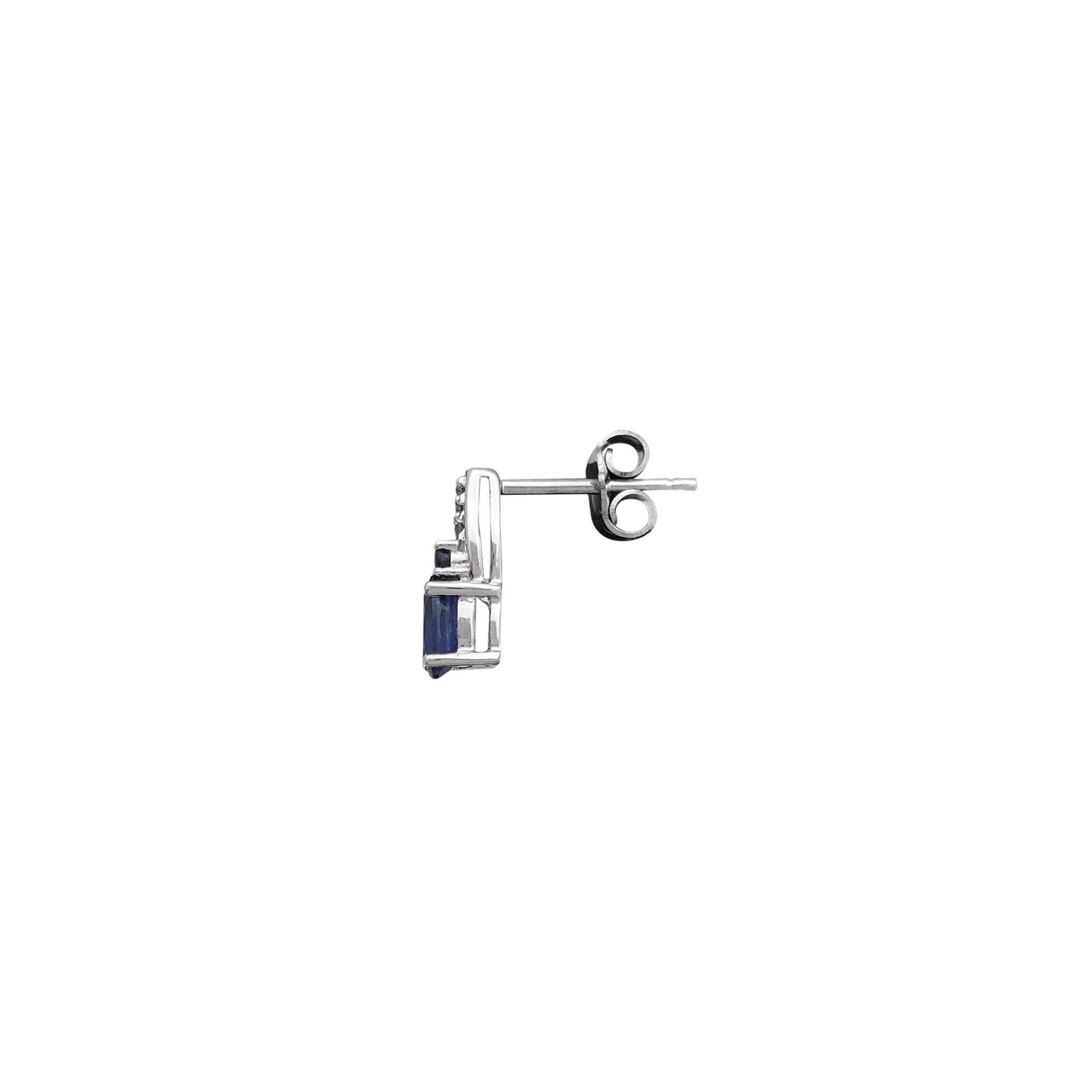 Diamond & Sapphire Stud Earrings (14K)