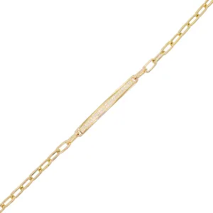 Diamond Bar Link Bracelet 14K