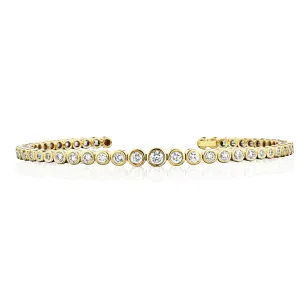 Diamond Bezel Graduate Open Bangle