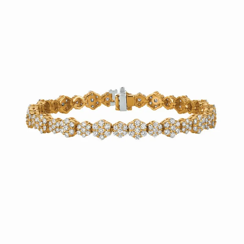 DIAMOND BRACELET 14K GOLD (7.06 CTW)