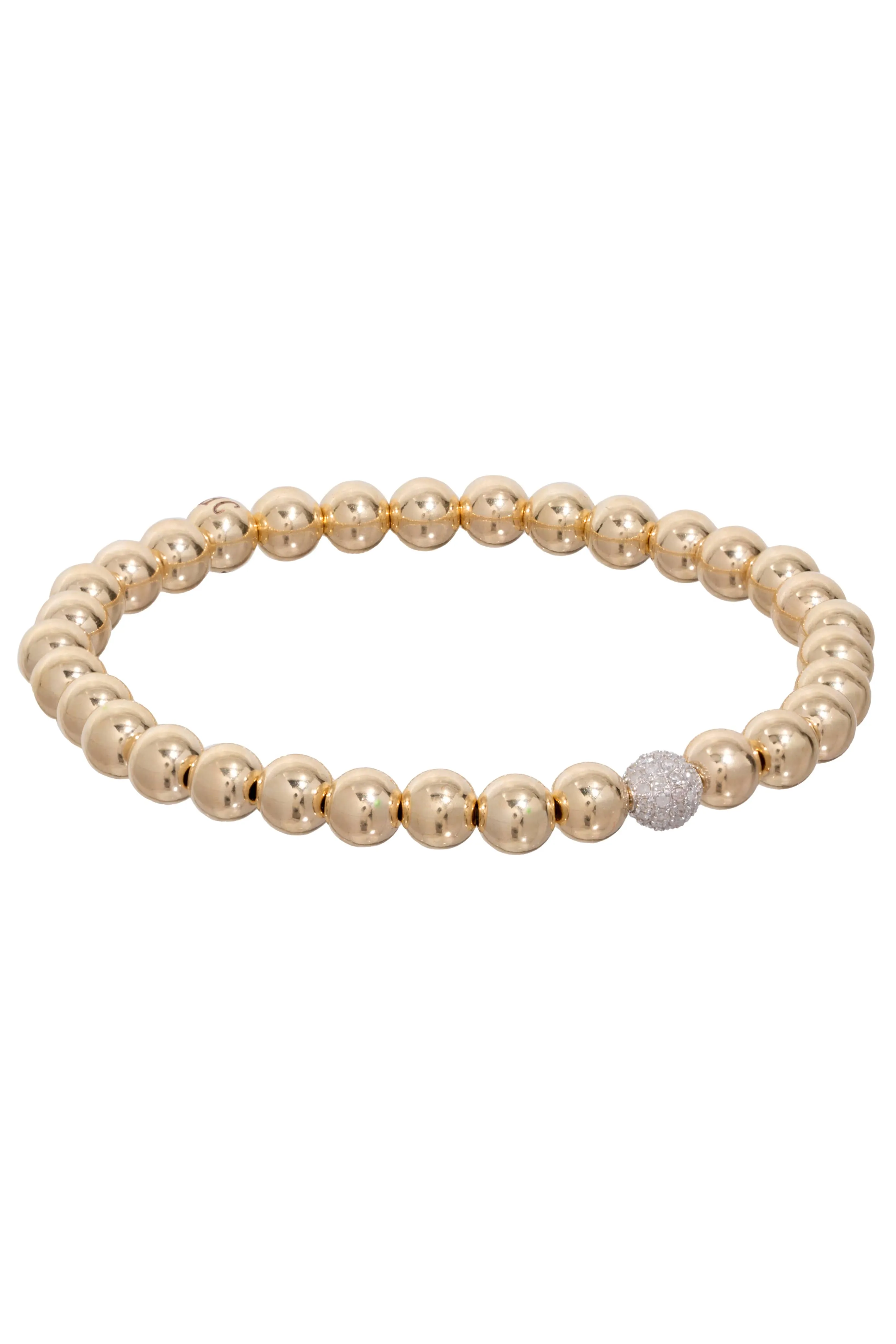 DIAMOND EDITION - SIGNATURE ONE 14K Gold Bead Bracelet Women's