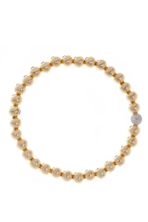 DIAMOND EDITION - SIGNATURE ONE 14K Gold Bead Bracelet Women's