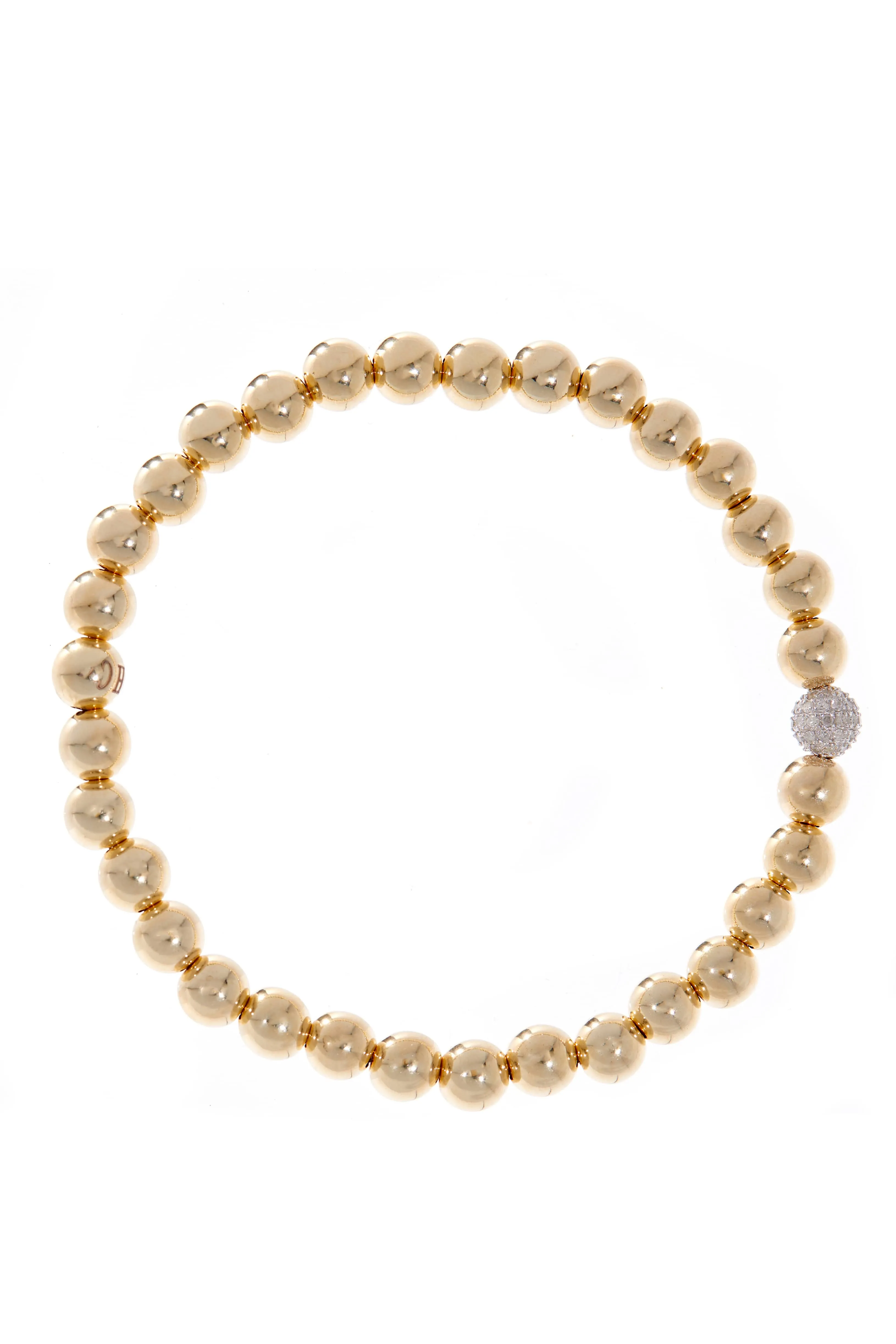 DIAMOND EDITION - SIGNATURE ONE 14K Gold Bead Bracelet Women's
