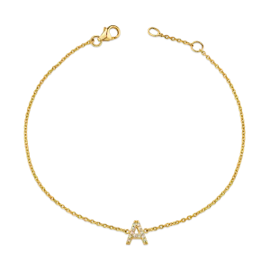 Diamond Pave Letter Bracelet