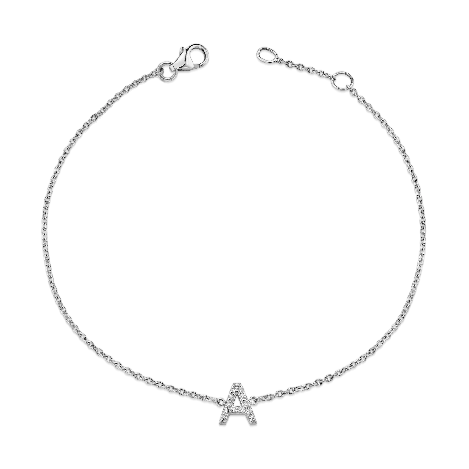 Diamond Pave Letter Bracelet
