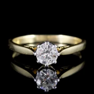 Diamond Solitaire Engagement Ring 18Ct Gold