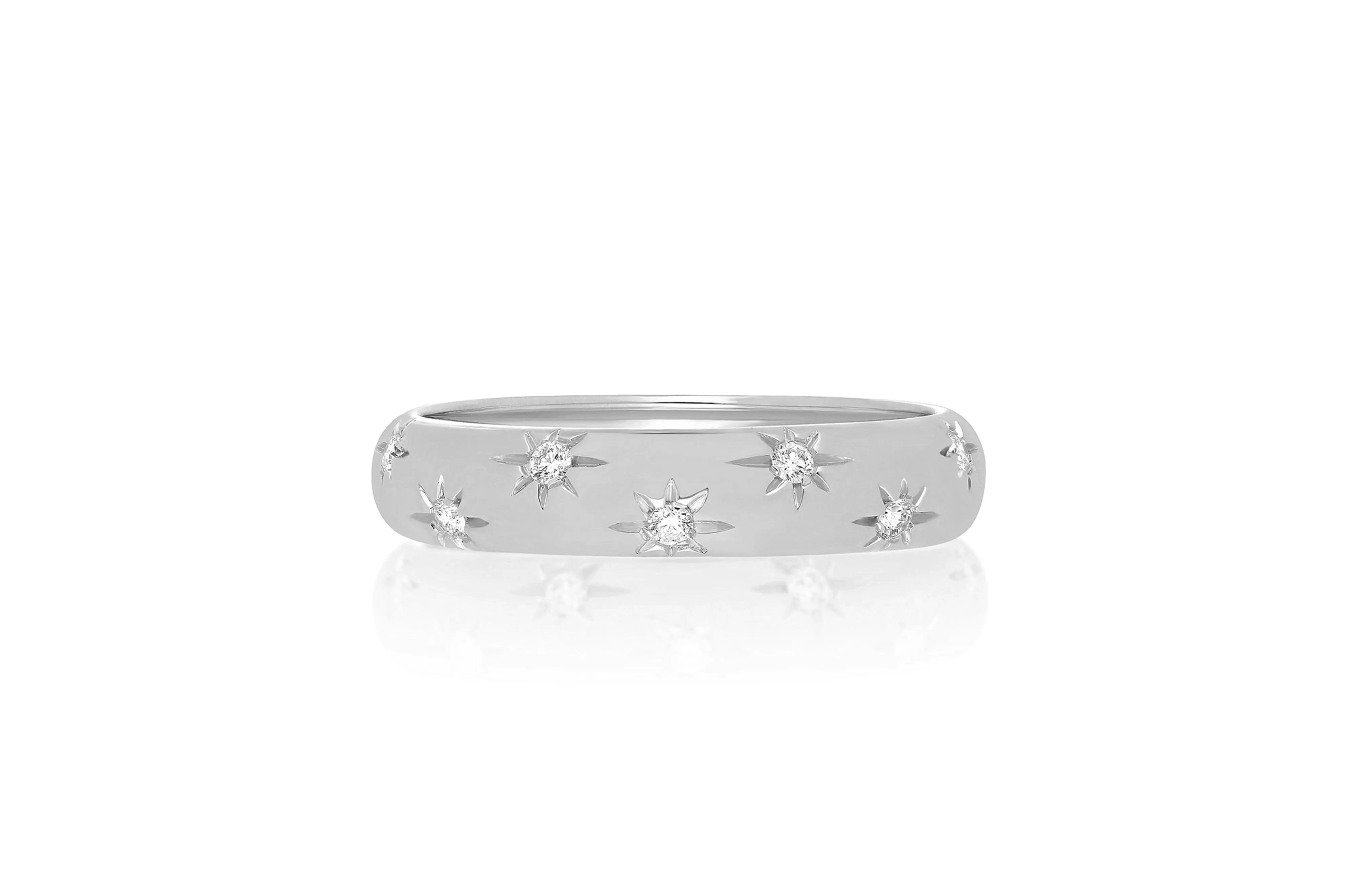 Diamond Starburst Bubble Ring