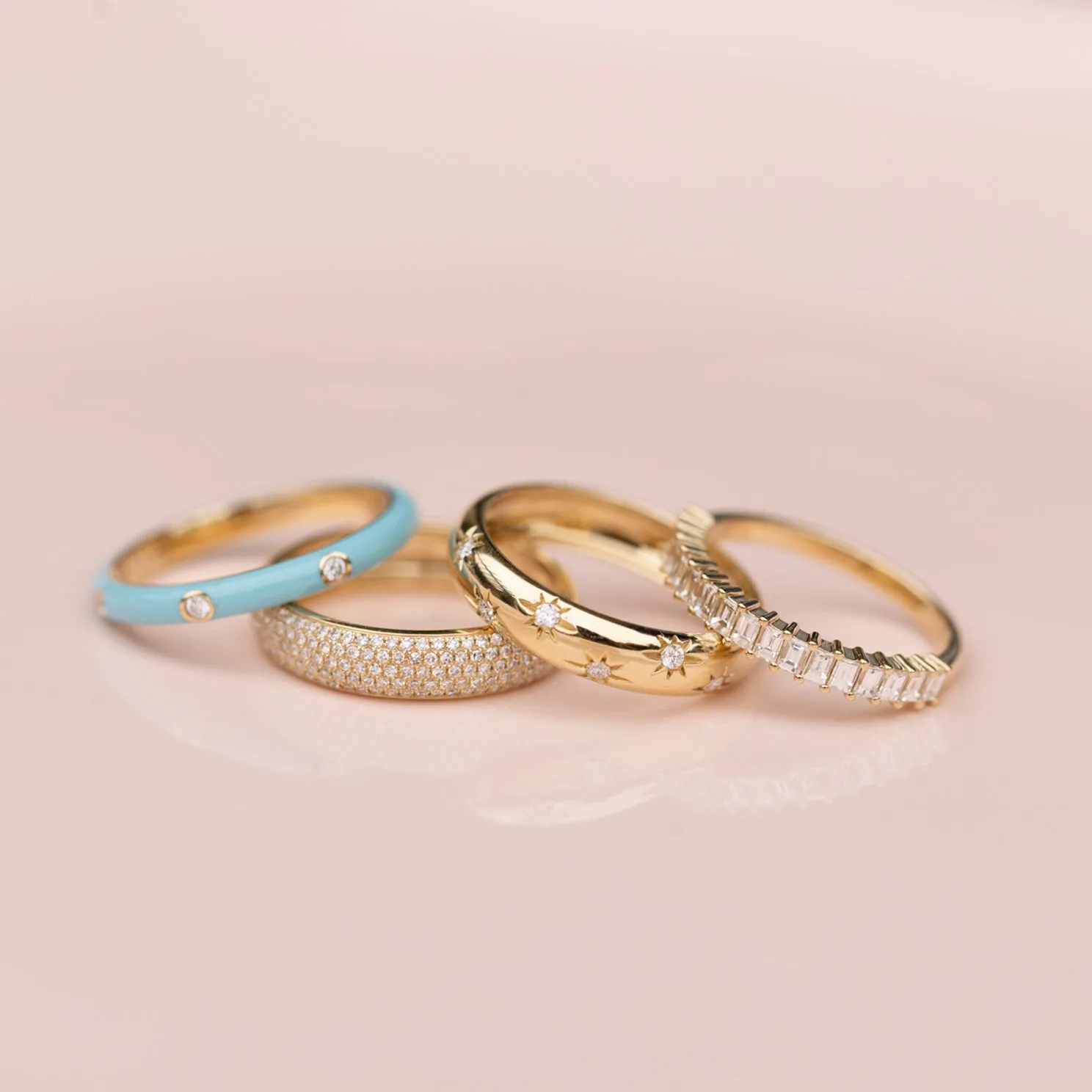 Diamond Starburst Bubble Ring