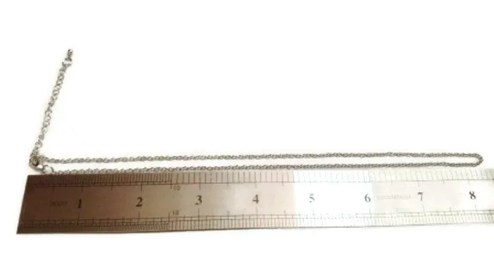 DIY Chains 18 Inch   2 Inch Extension - Silver Tone Necklace Blanks