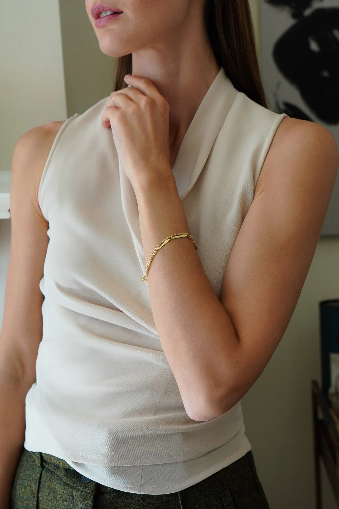 Double Strand Flat Link Bracelet