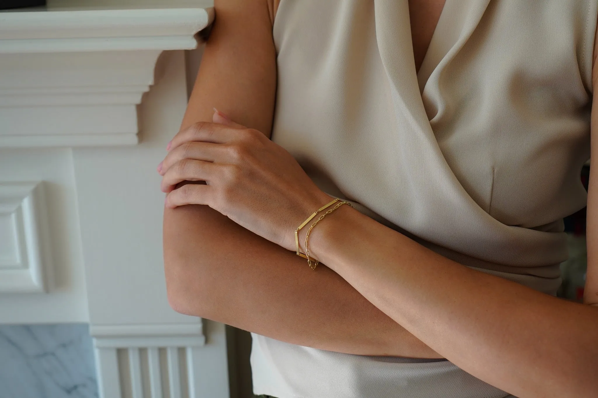 Double Strand Flat Link Bracelet