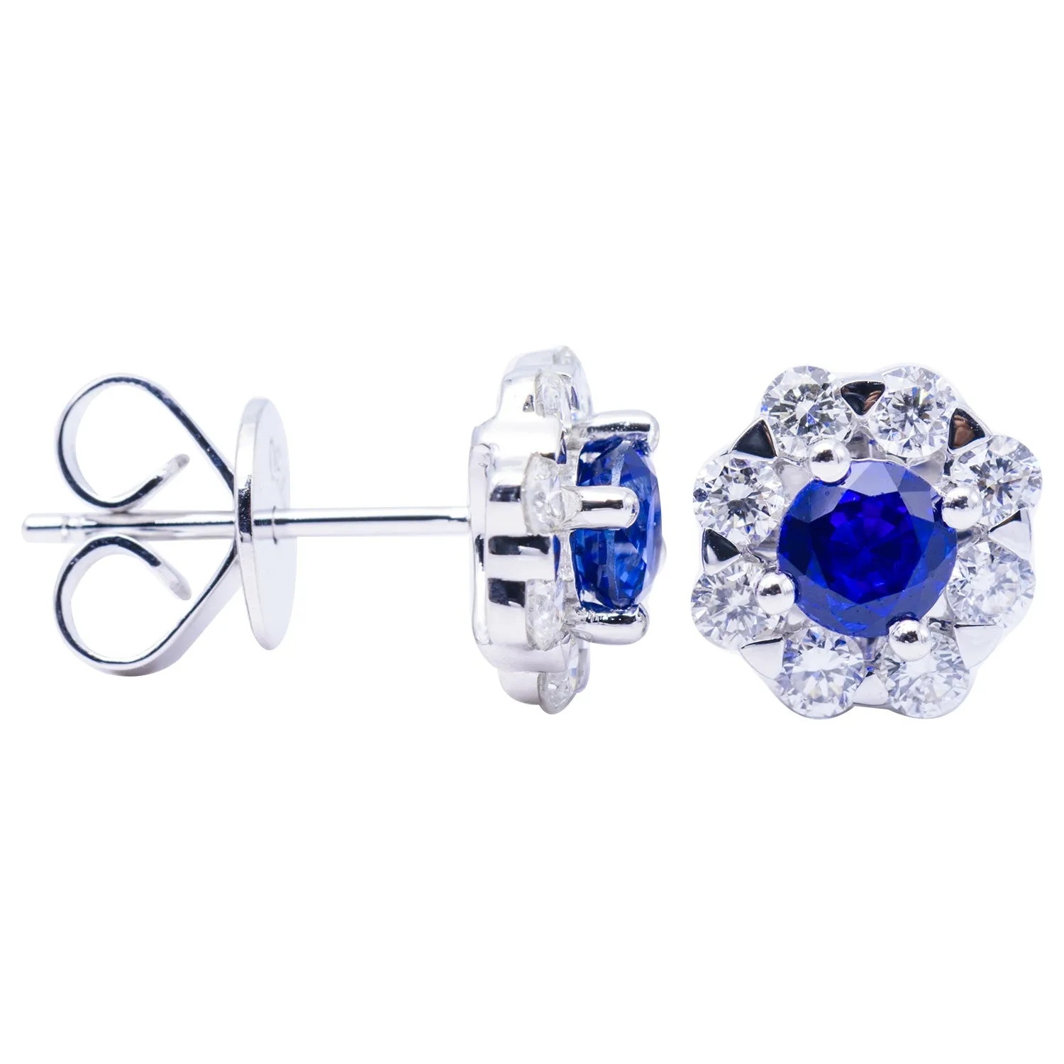 Earrings 14KW/2.3G 2SAPP-0.66CT 16RD-0.60CT
