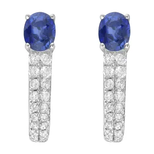 Earrings 14KW/2.4G 2SAPP-0.96CT 36RD-0.33CT