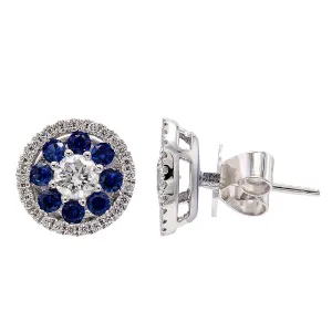 Earrings 18KW/2.7G 16SAPP-0.54CT 2RD-0.35CT 52RD-0.14CT