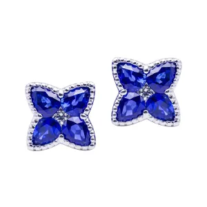 Earrings 18KW/3.0G 8SAPP-2.00CT 2RD-0.08CT 6/18