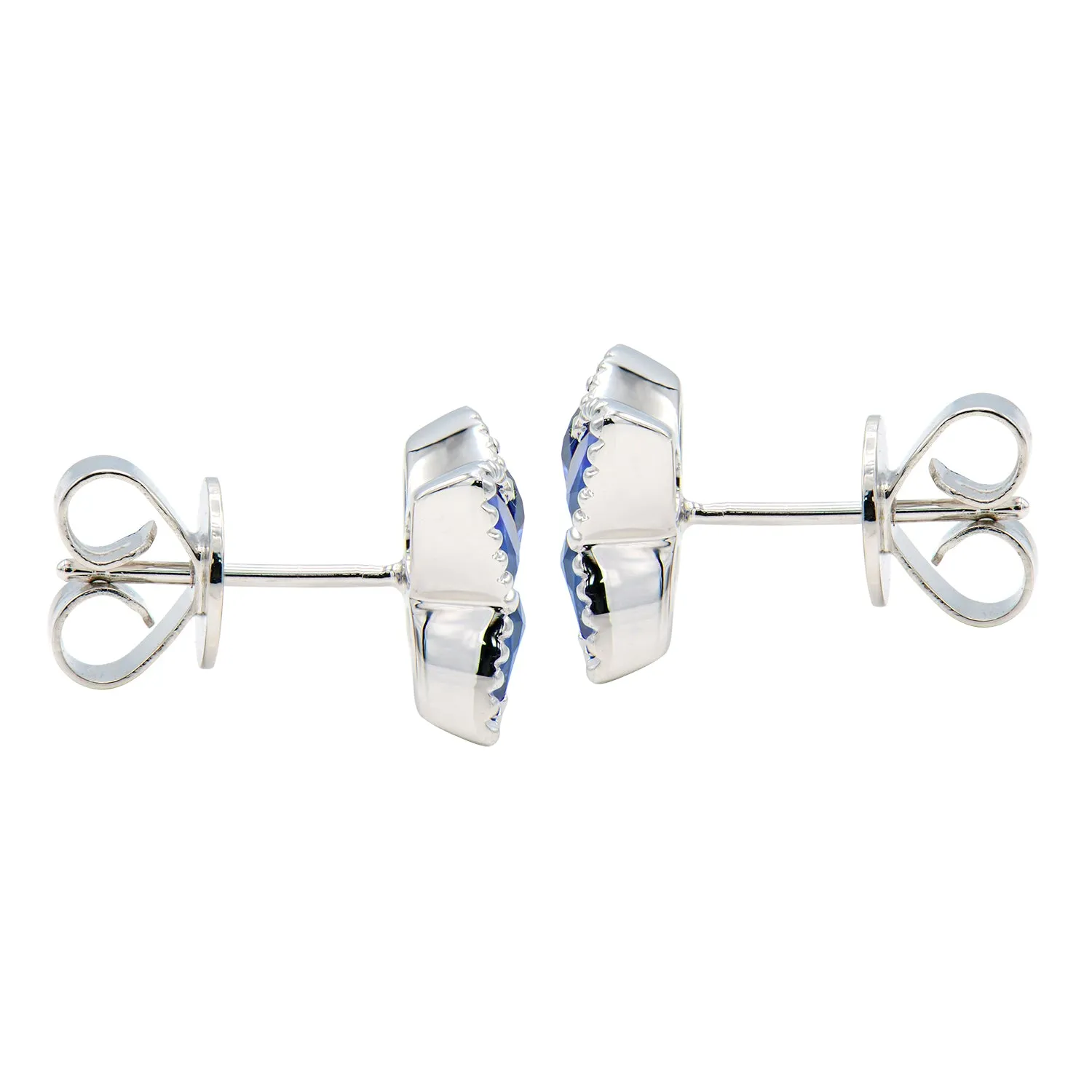 Earrings 18KW/3.0G 8SAPP-2.00CT 2RD-0.08CT 6/18