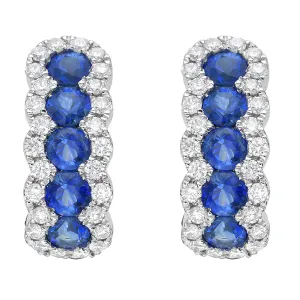 Earrings 18KW/3.3G 10SAPP-1.12CT 52RD-0.40CT