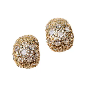 Earrings - Pave Crystal Gumdrop Earrings