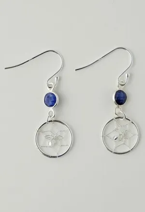 Earrings Sapphire September Sterling SIlver