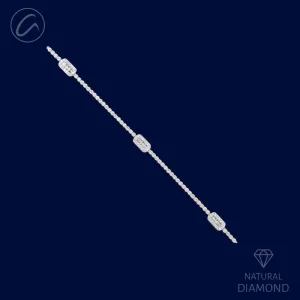 Eclectic Glamorous Diamond   18k Gold Bracelet
