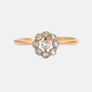 Edwardian Diamond Atomic Cluster Ring