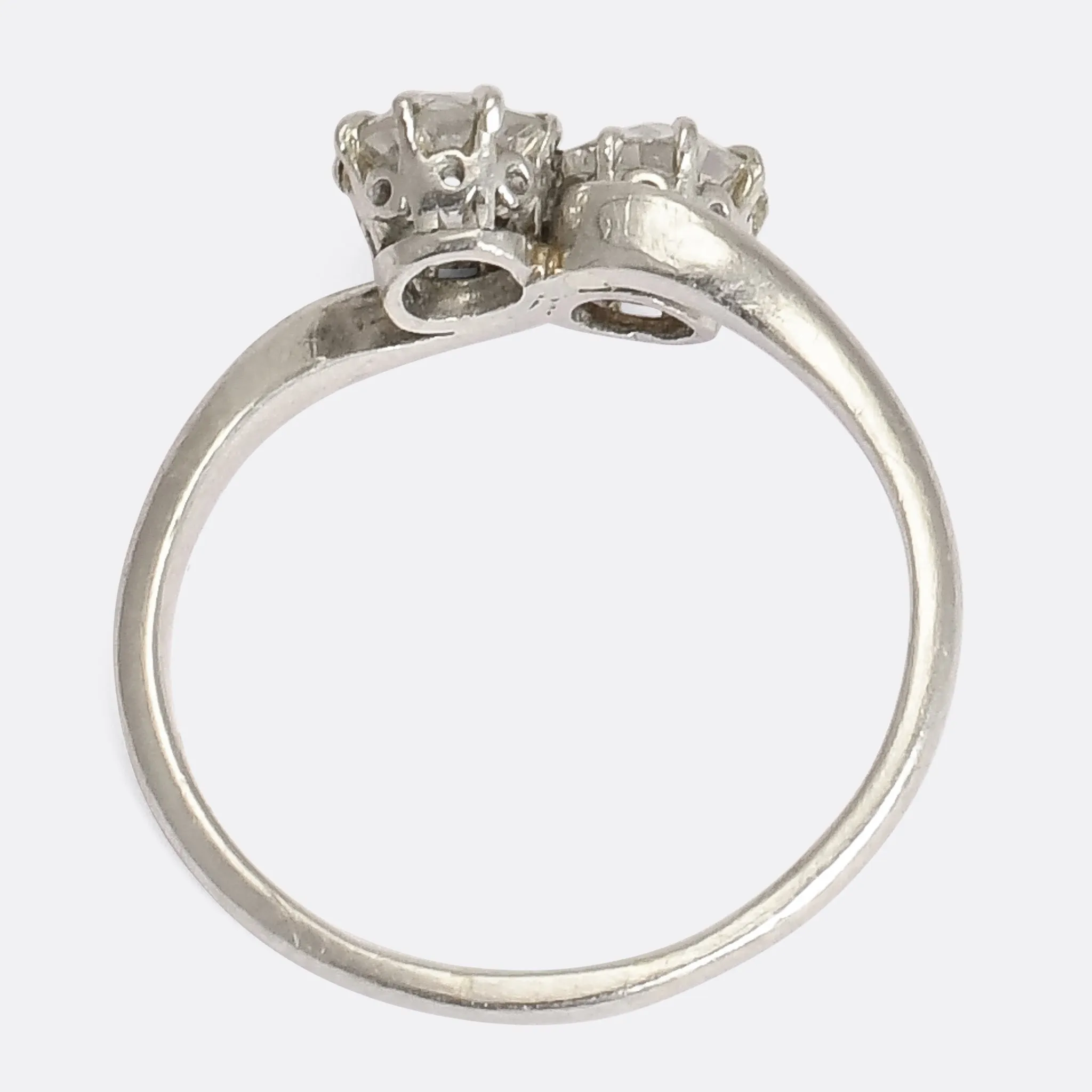 Edwardian Diamond "Toi et Moi" Engagement Ring