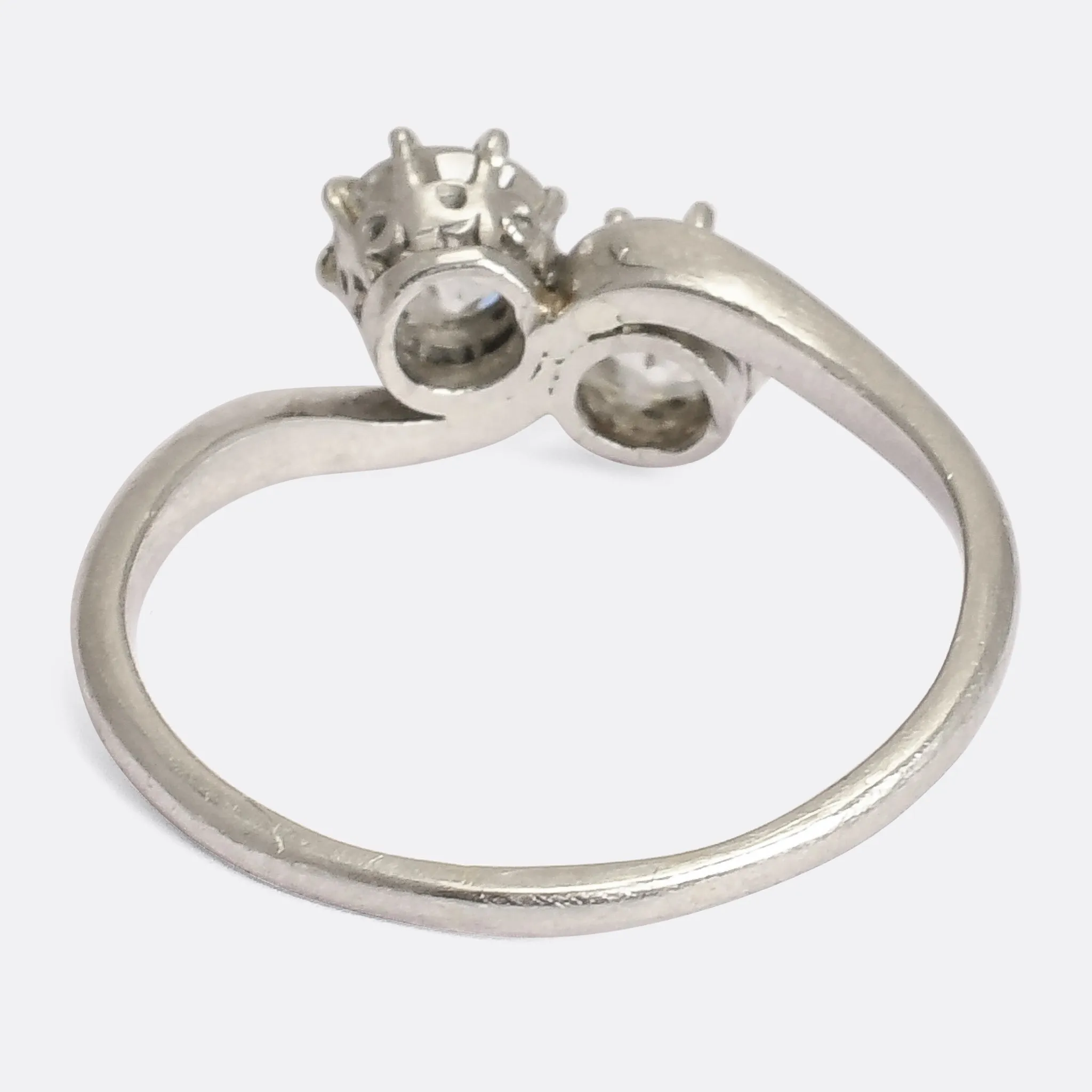 Edwardian Diamond "Toi et Moi" Engagement Ring