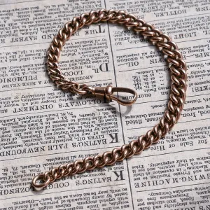 Edwardian Rose Gold Graduated Curb Link Bracelet