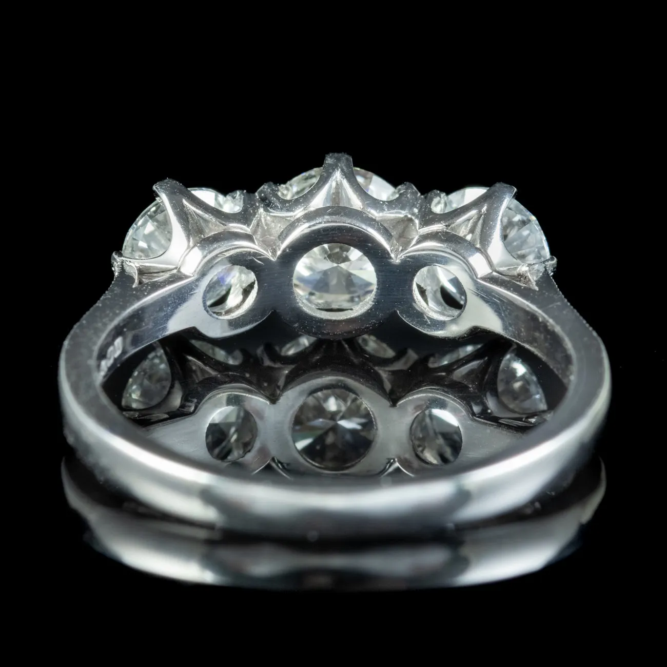 Edwardian Style Diamond Trilogy Ring 2.15ct Of Diamond